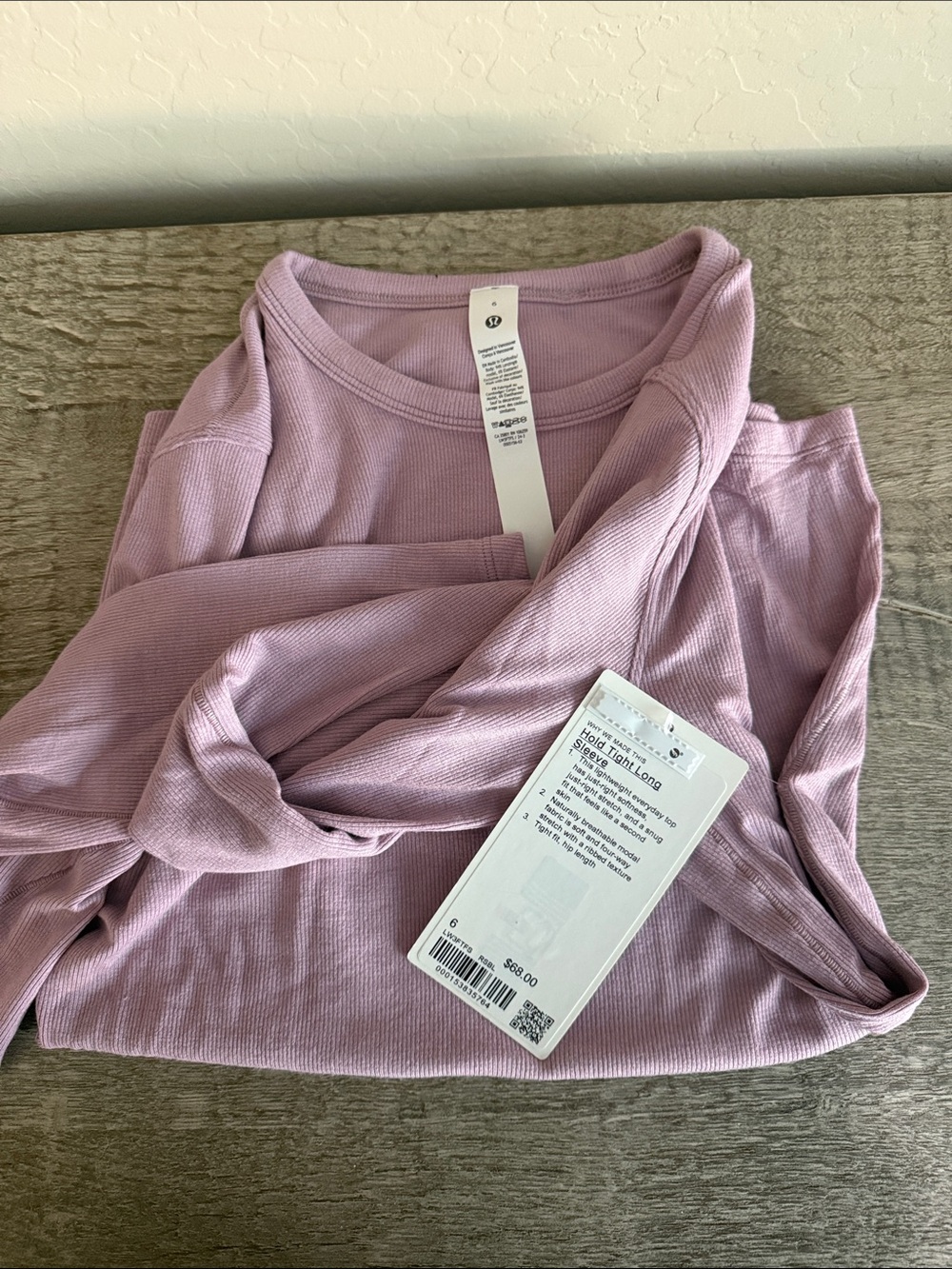 lululemon athletica Ribbed Long Sleeve Top - Lavender
